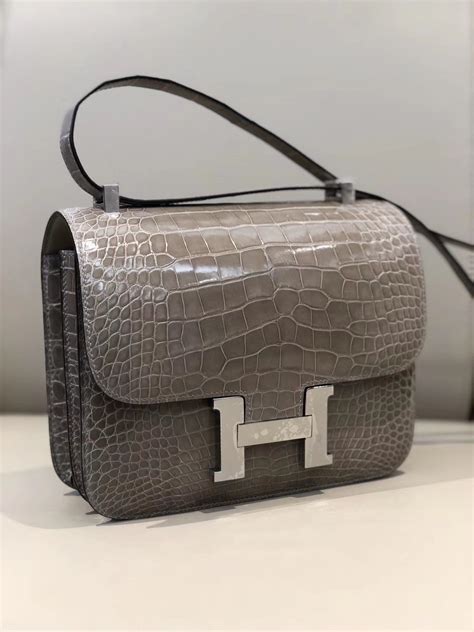 hermes grey constance 24|hermes constance bag crocodile.